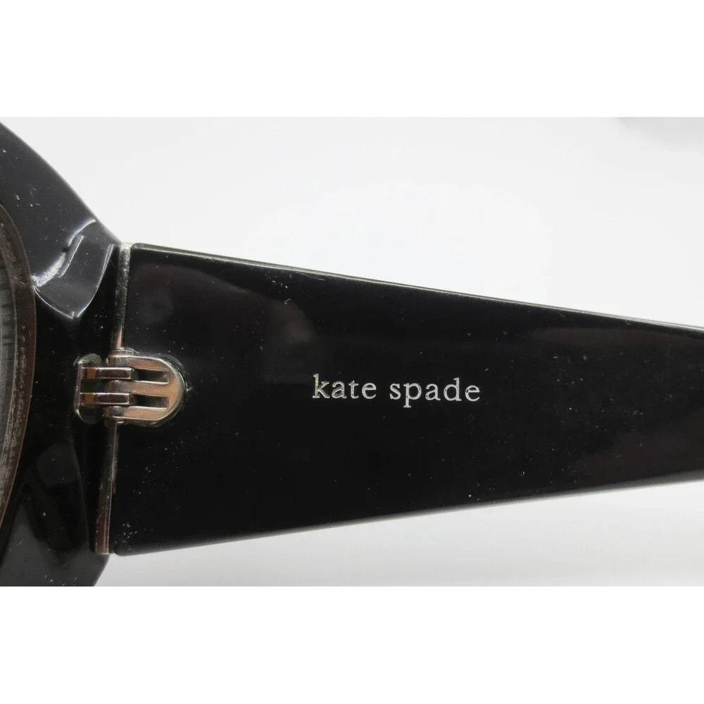 Kate Spade Angelina/s 807 Y7 Sunglasses Black Spotted Animal Print Oversized